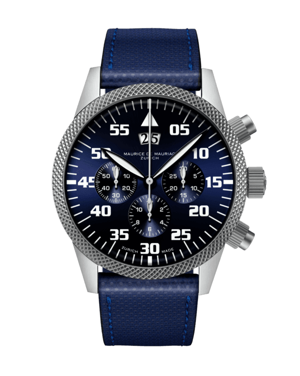 Zürcher Chrono Modern Steel “Big Date” Deep Blue