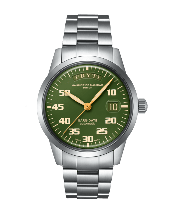 Automatic Modern: “BÄRN-DATE” Green Full Steel