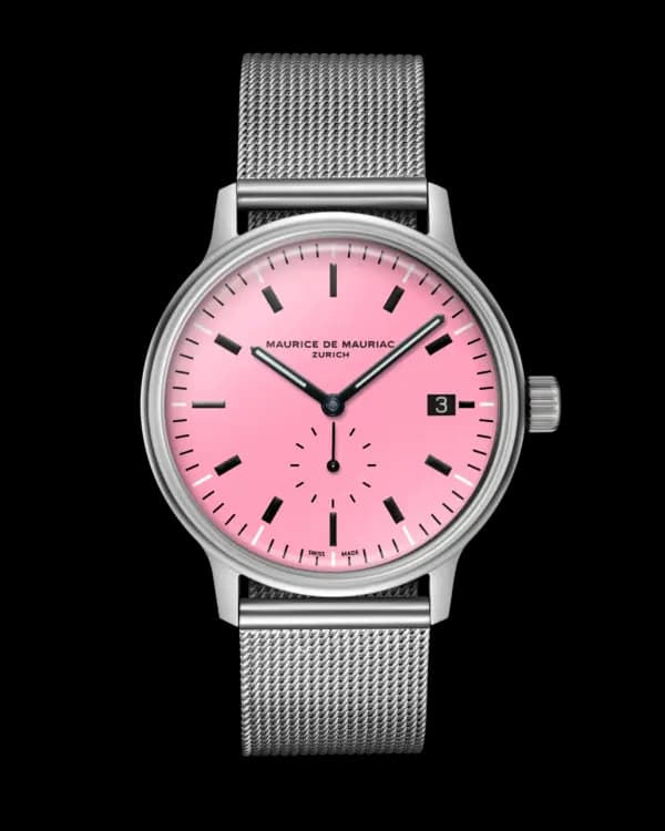 L3 Small Seconds Cherry Blossom Milanese
