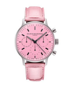 Chronographen Uhr in Pink mit Uhrenarmband in Pink