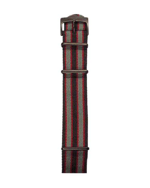 Textil Uhrenband in schwarz und roter Farbe