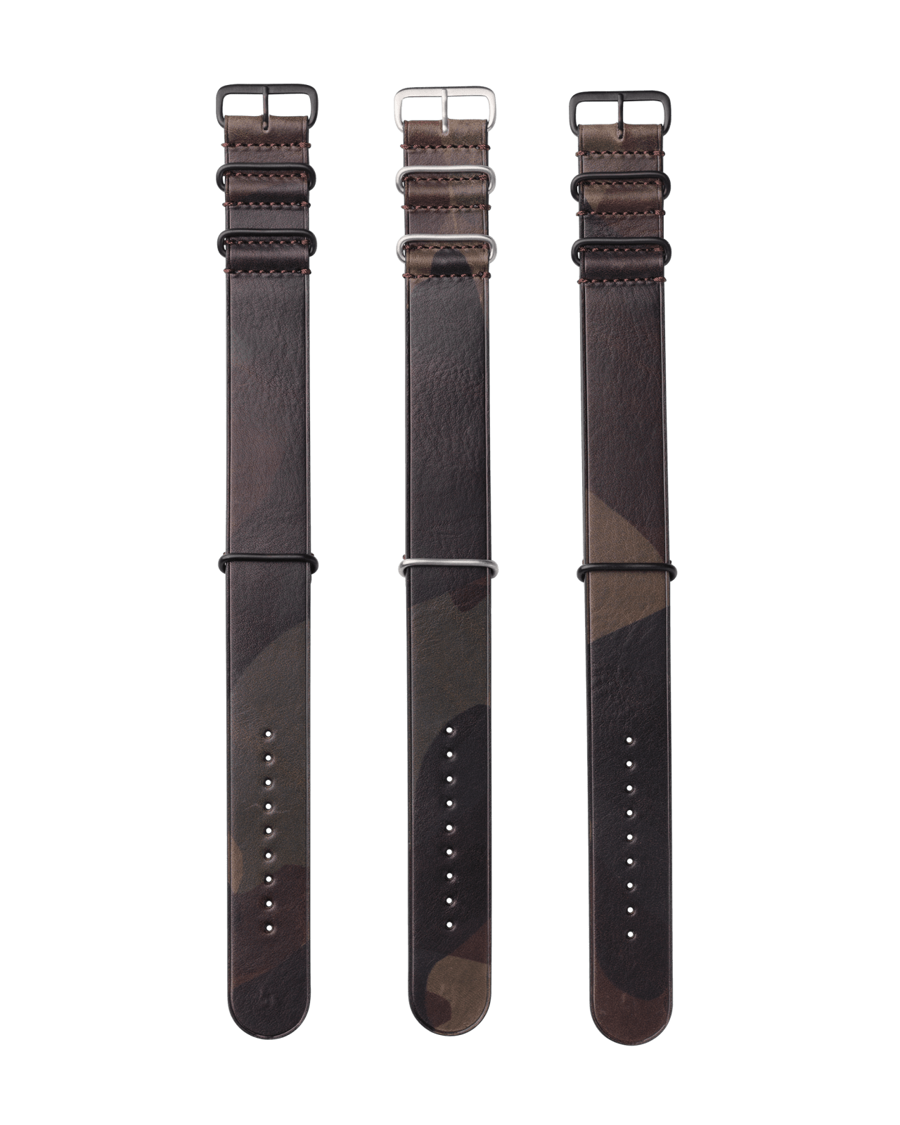 Nato Leather Strap Camouflage