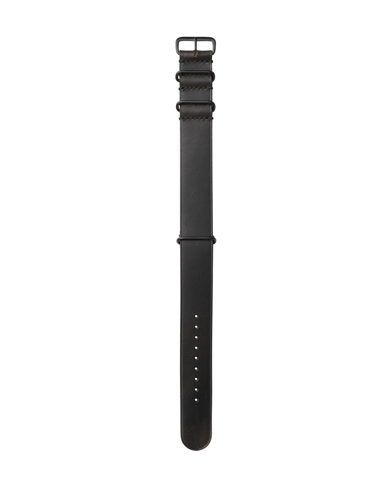 Nato Leather Strap Black