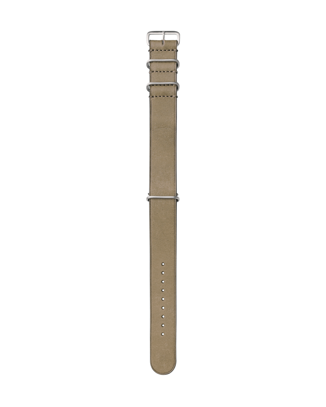 Nato Leather Strap Green