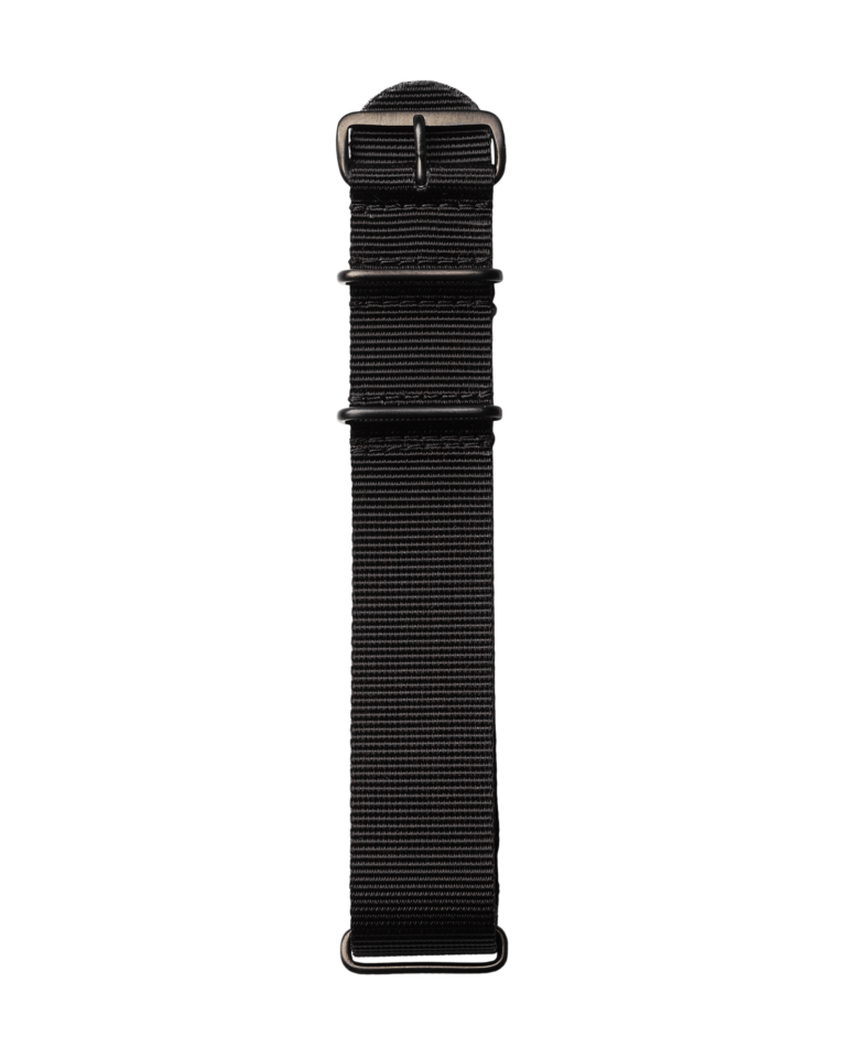 Textil Uhren Armband in schwarzer Farbe