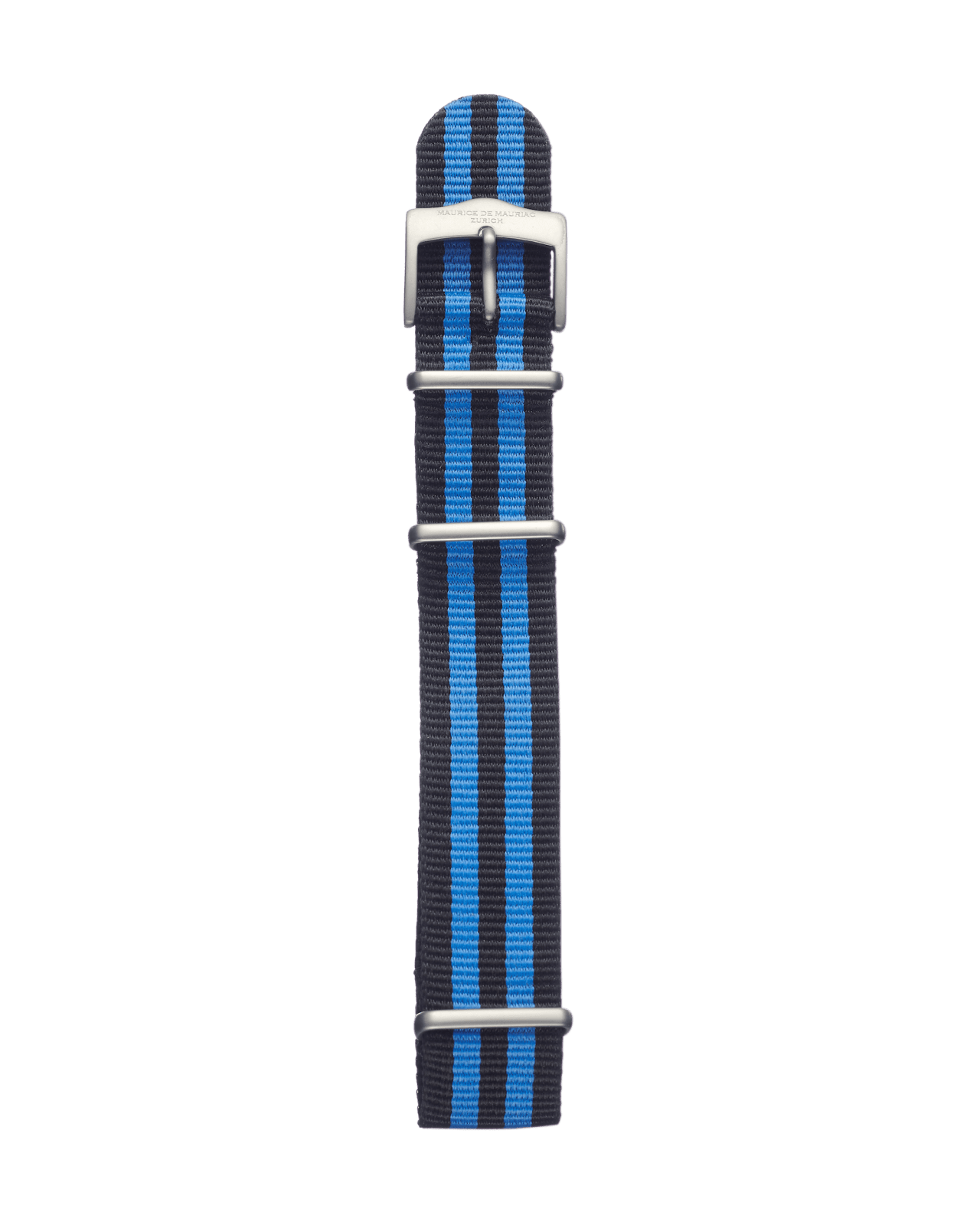 Textil Uhrenband in blau gestreift 