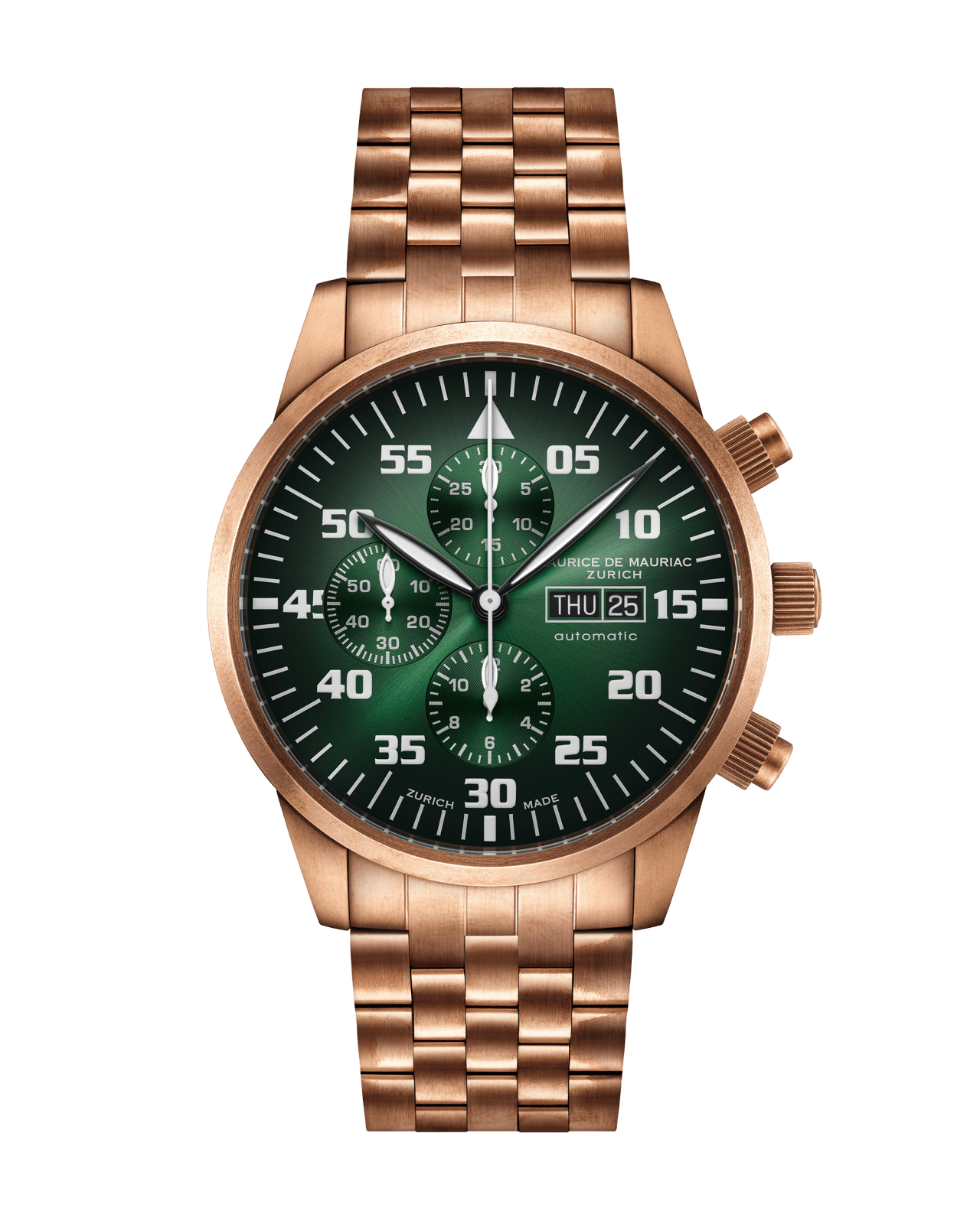 Zürcher Chrono Modern Full Bronze Smaragd Green