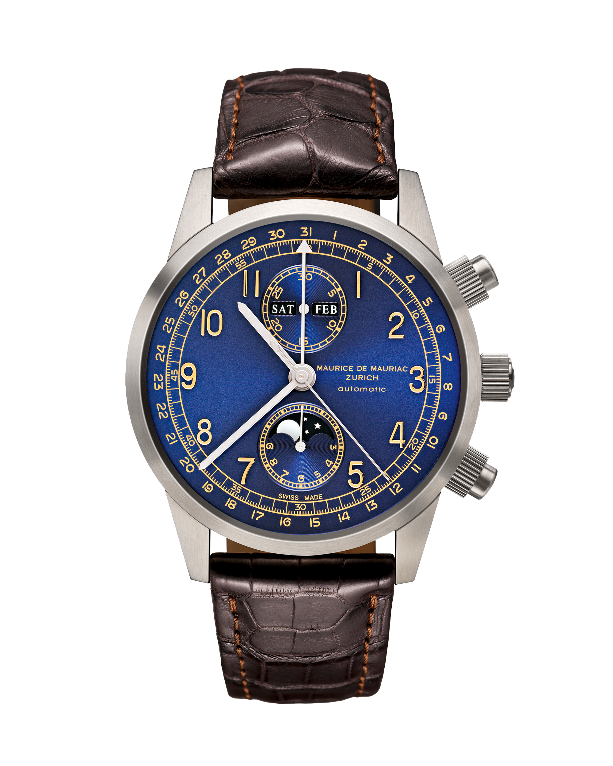 Chrono Modern Moon Steel Deep Blue