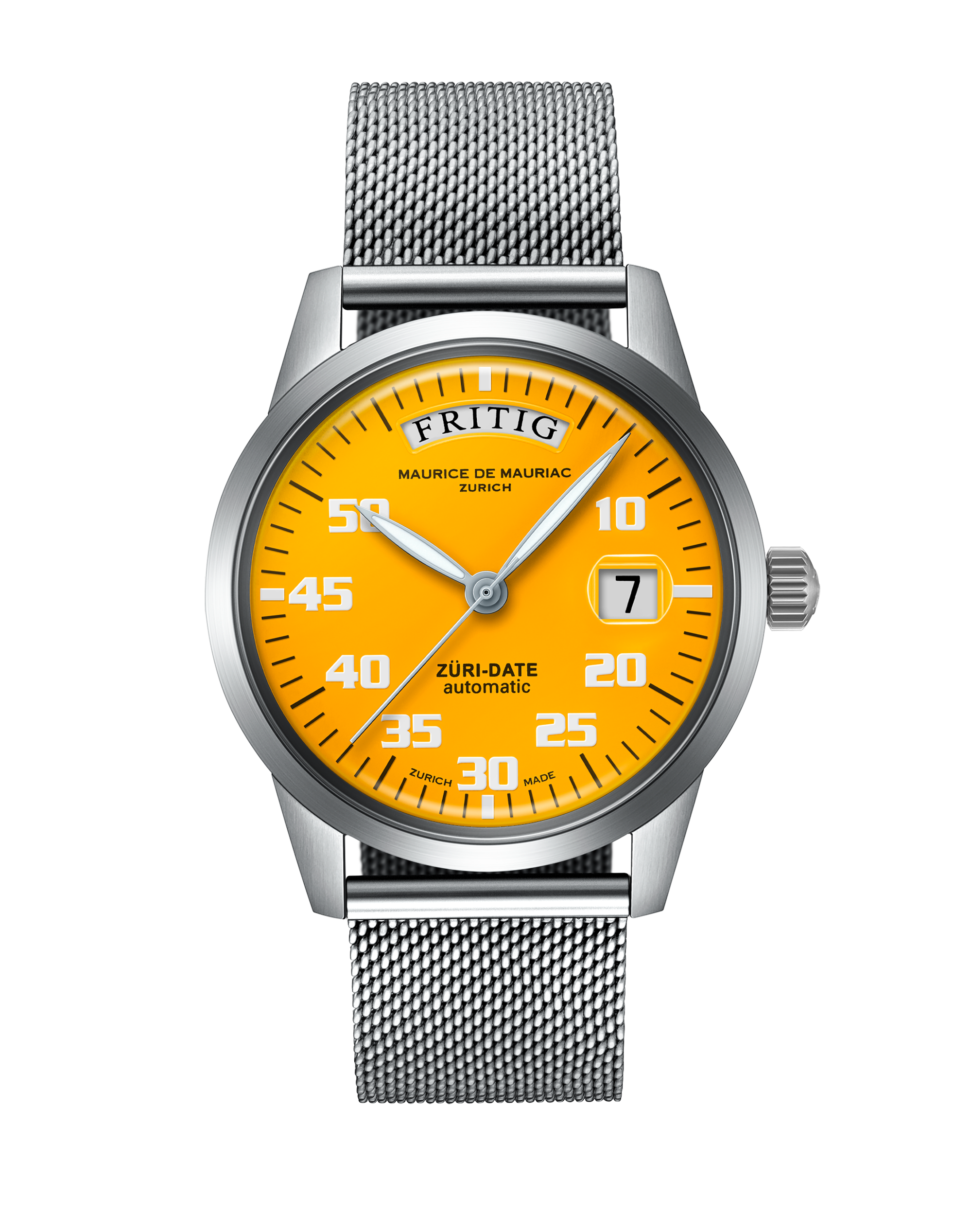 Automatic Modern: “Züri Date” Yellow with Milanese