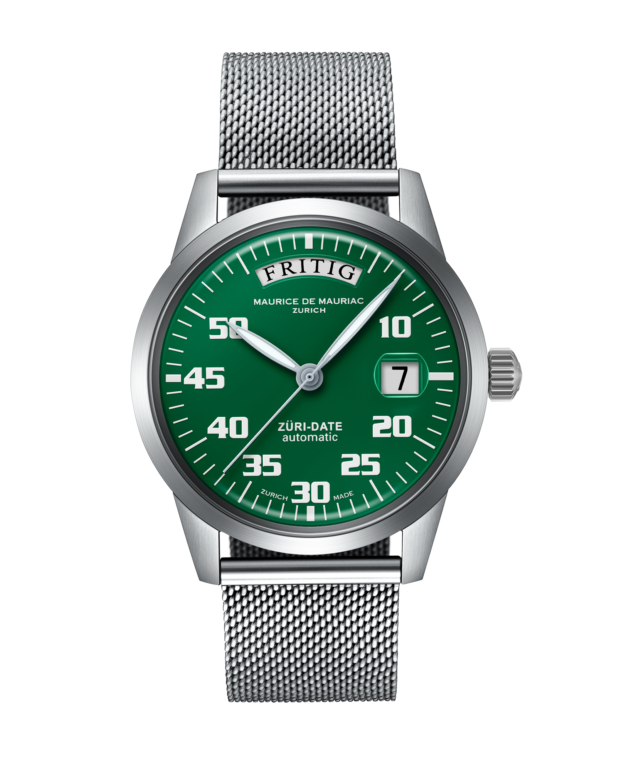Automatic Modern: “Züri Date” Green with Milanese