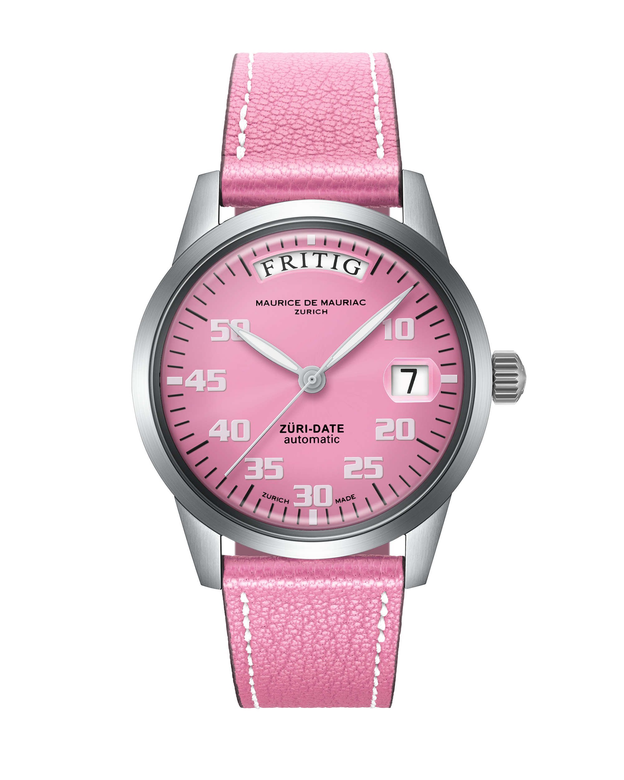 Automatic Modern: “Züri Date” Cherry Blossom with Leather strap