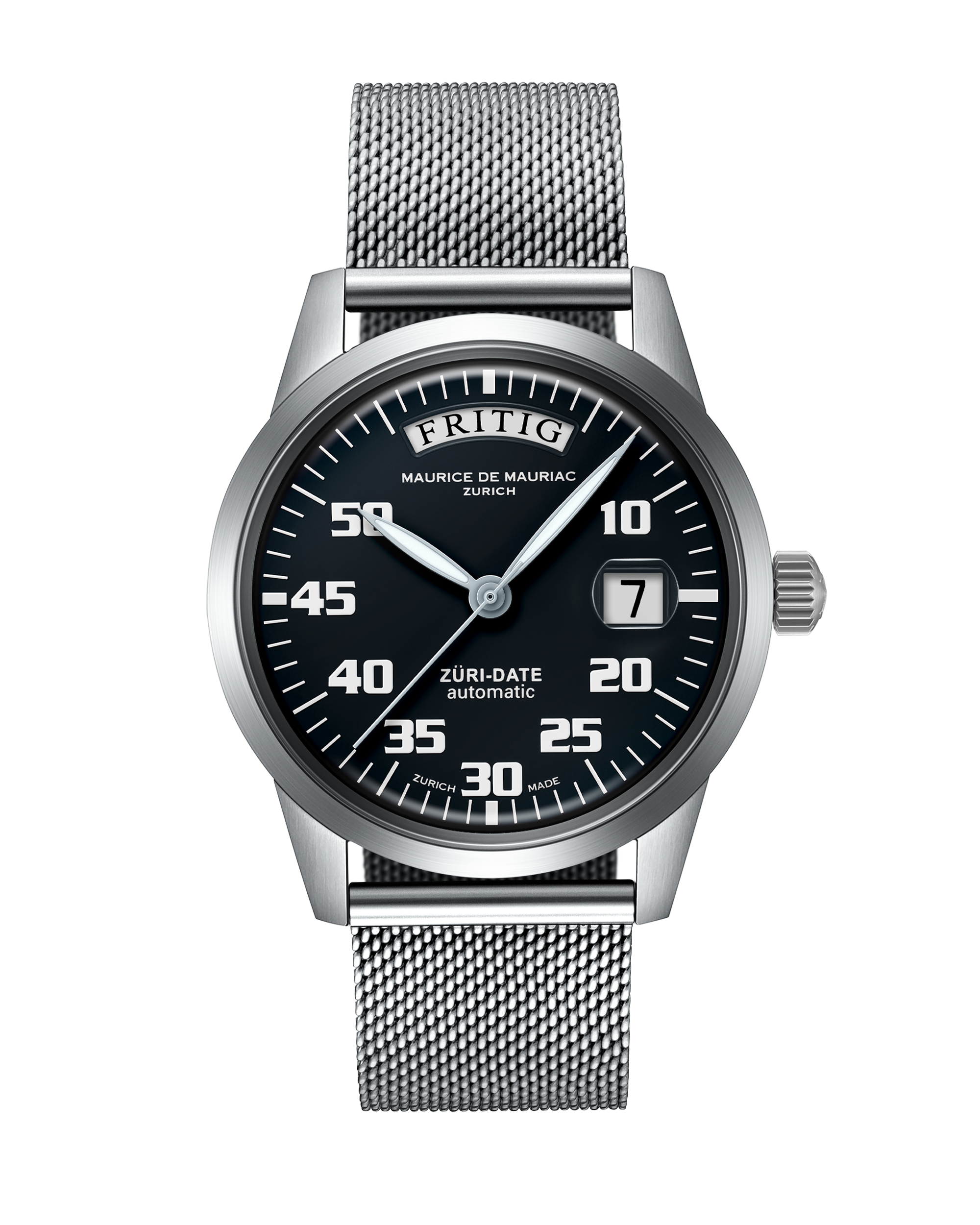 Automatic Modern: “Züri Date” Black with Milanese