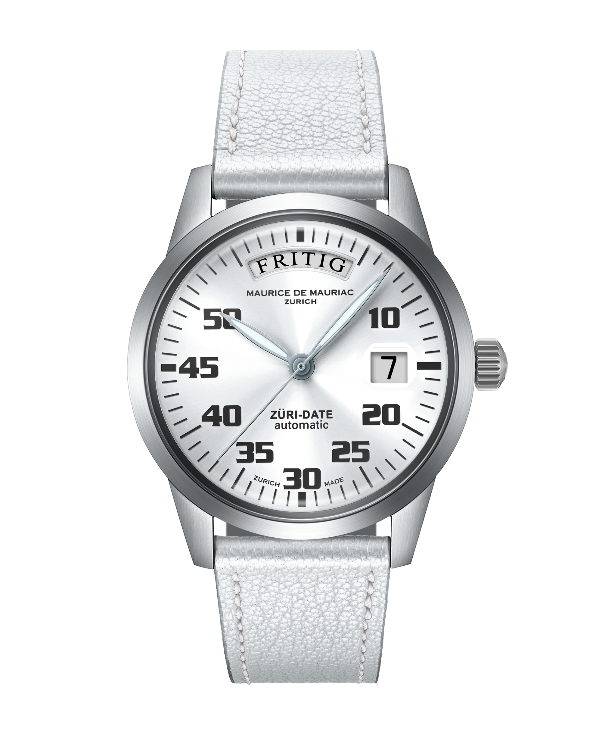 Automatic Modern: “Züri Date” Silver with Leather strap
