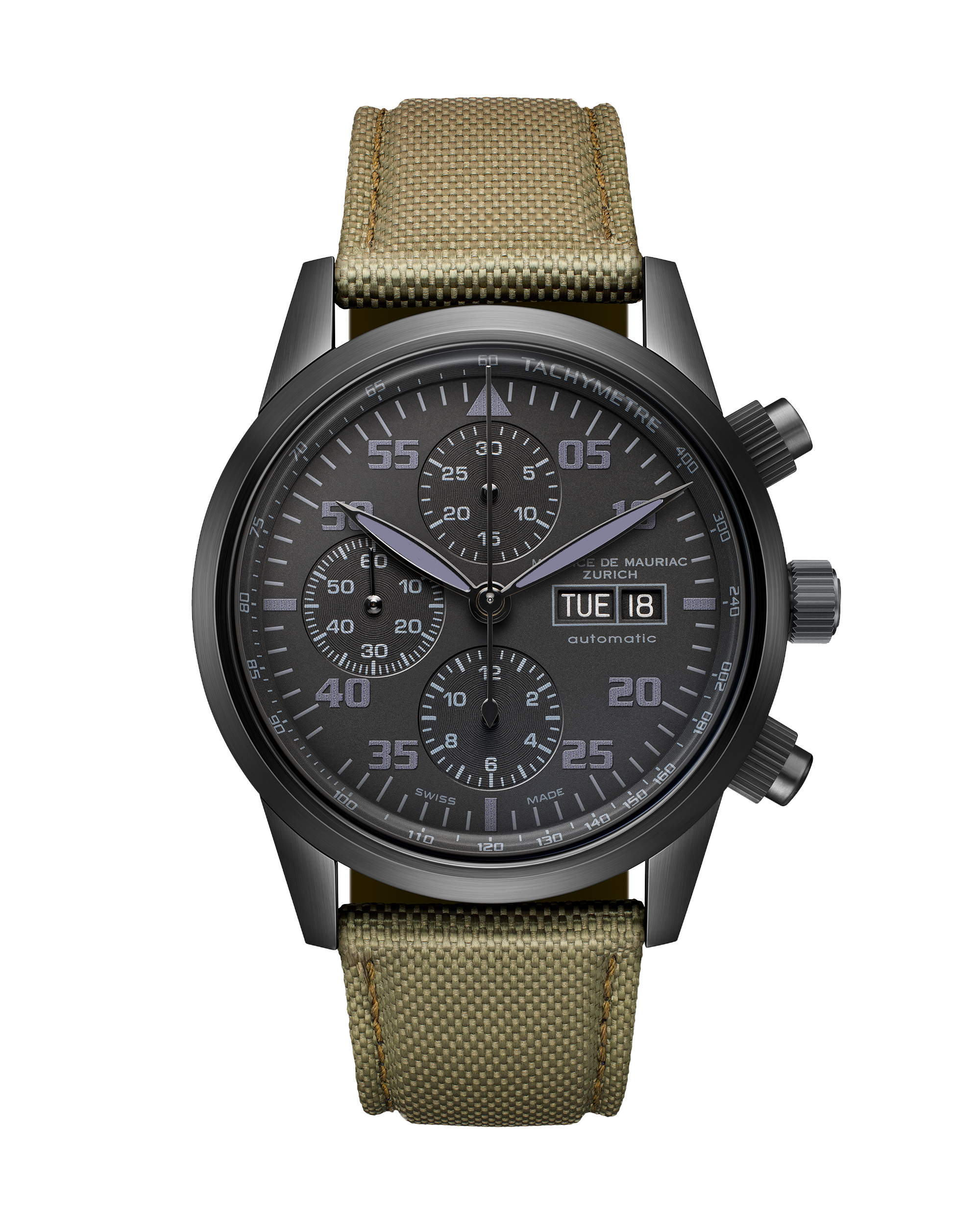Zürcher Chrono Modern Titanium DLC all Black