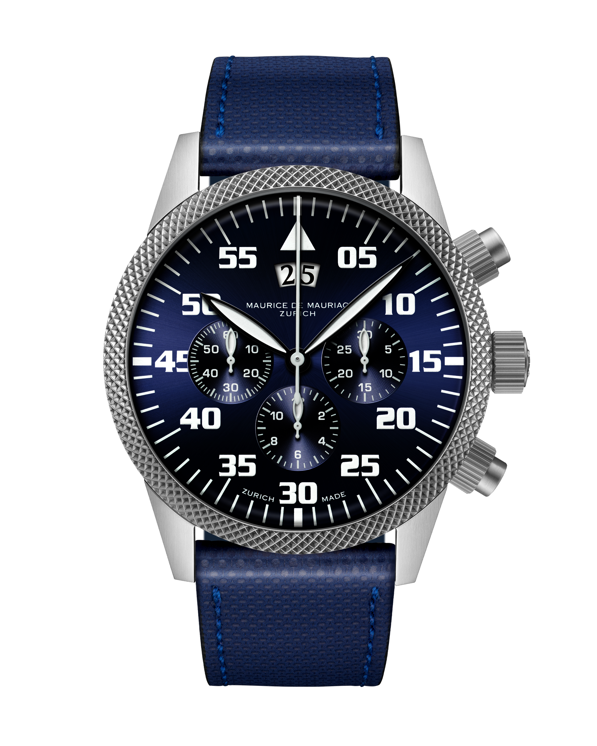 Zürcher Chrono Modern Steel “Big Date” Deep Blue