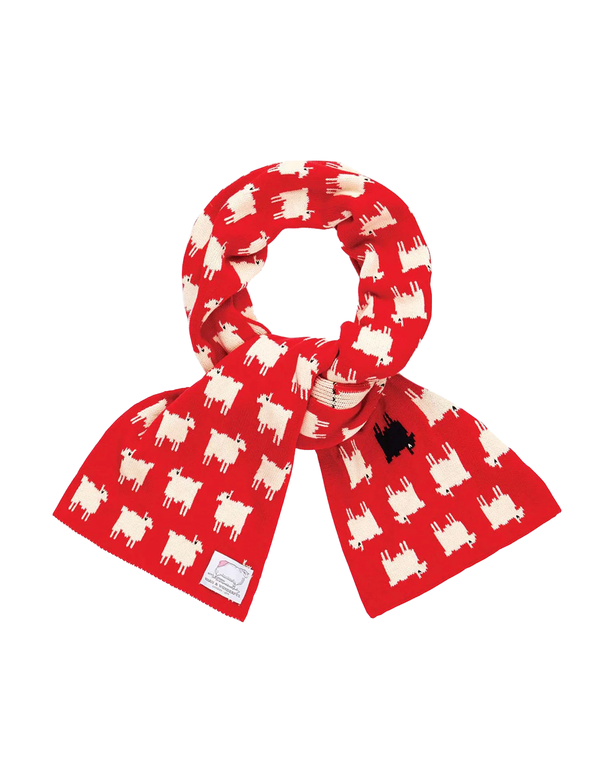 Sheep Cashmere Scarf Diana Red