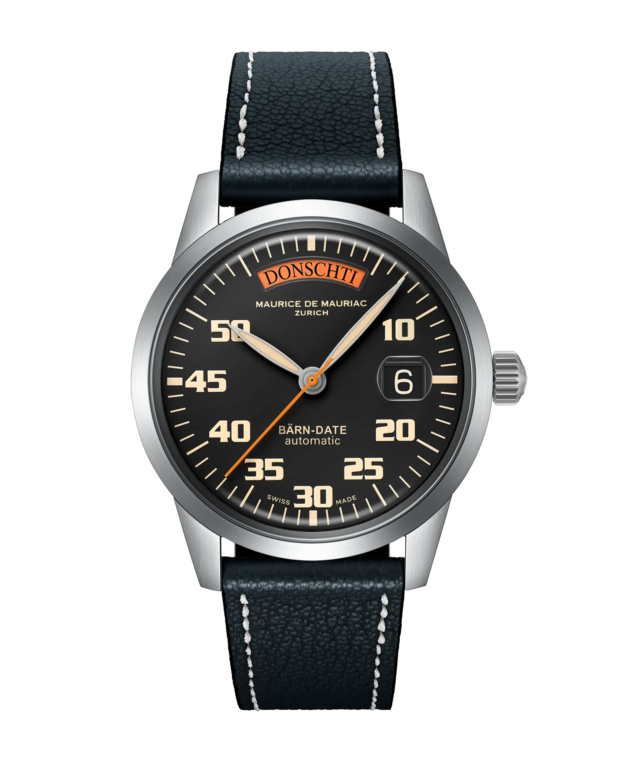 Automatic Modern: “BÄRN-DATE” UhRSACHEN with Leather Strap