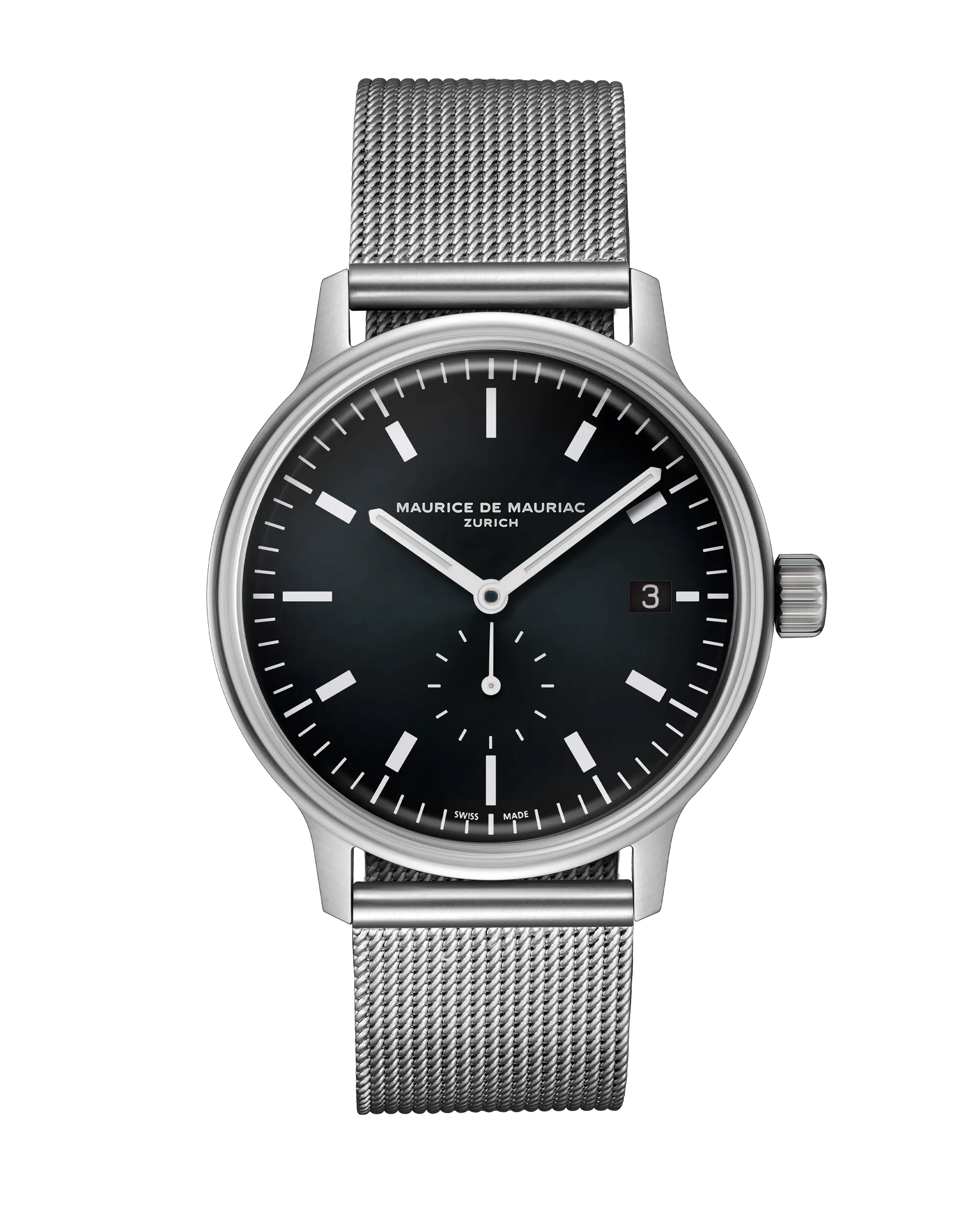 L3 Small Seconds Black Milanese