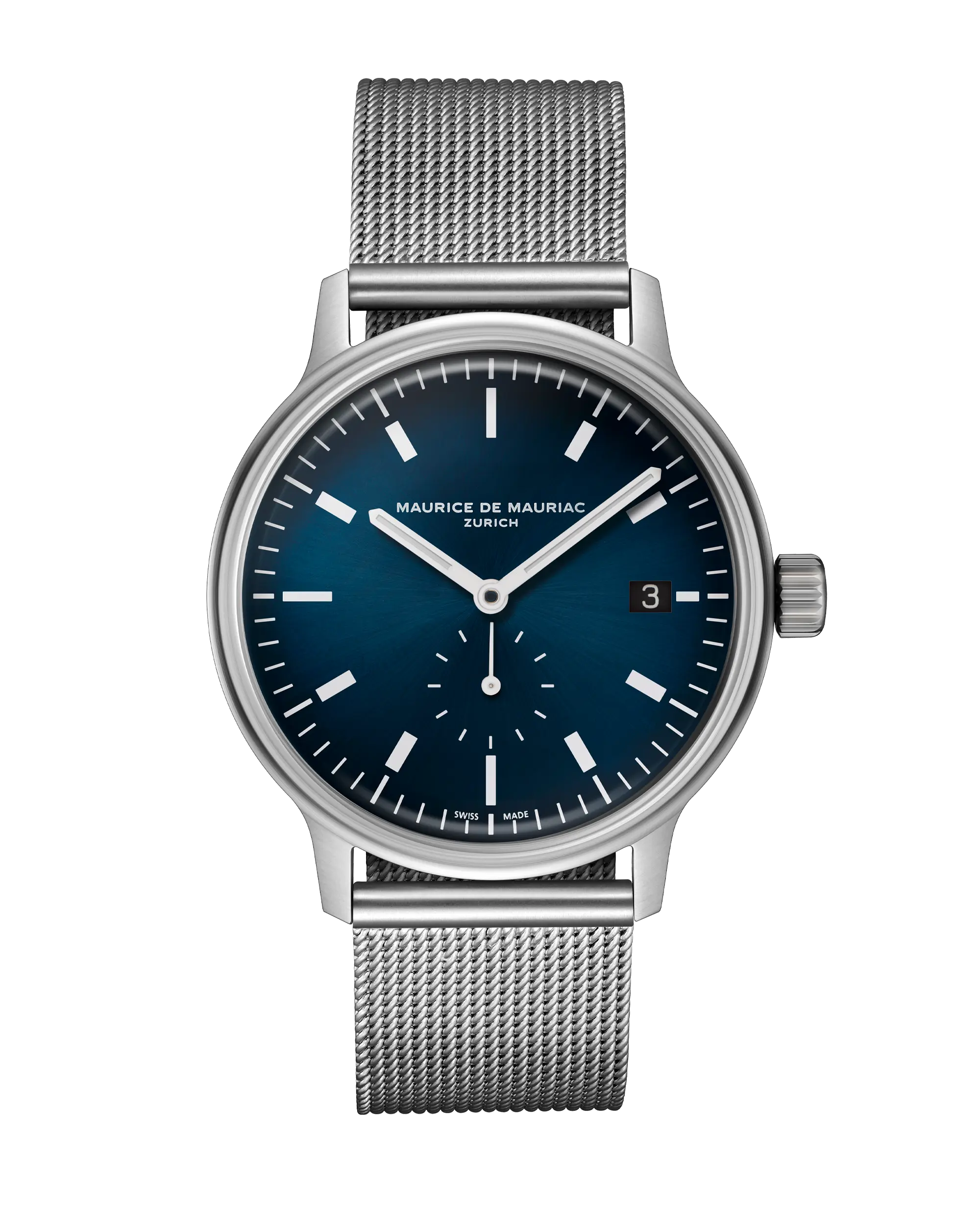 L3 Small Seconds Blue Milanese