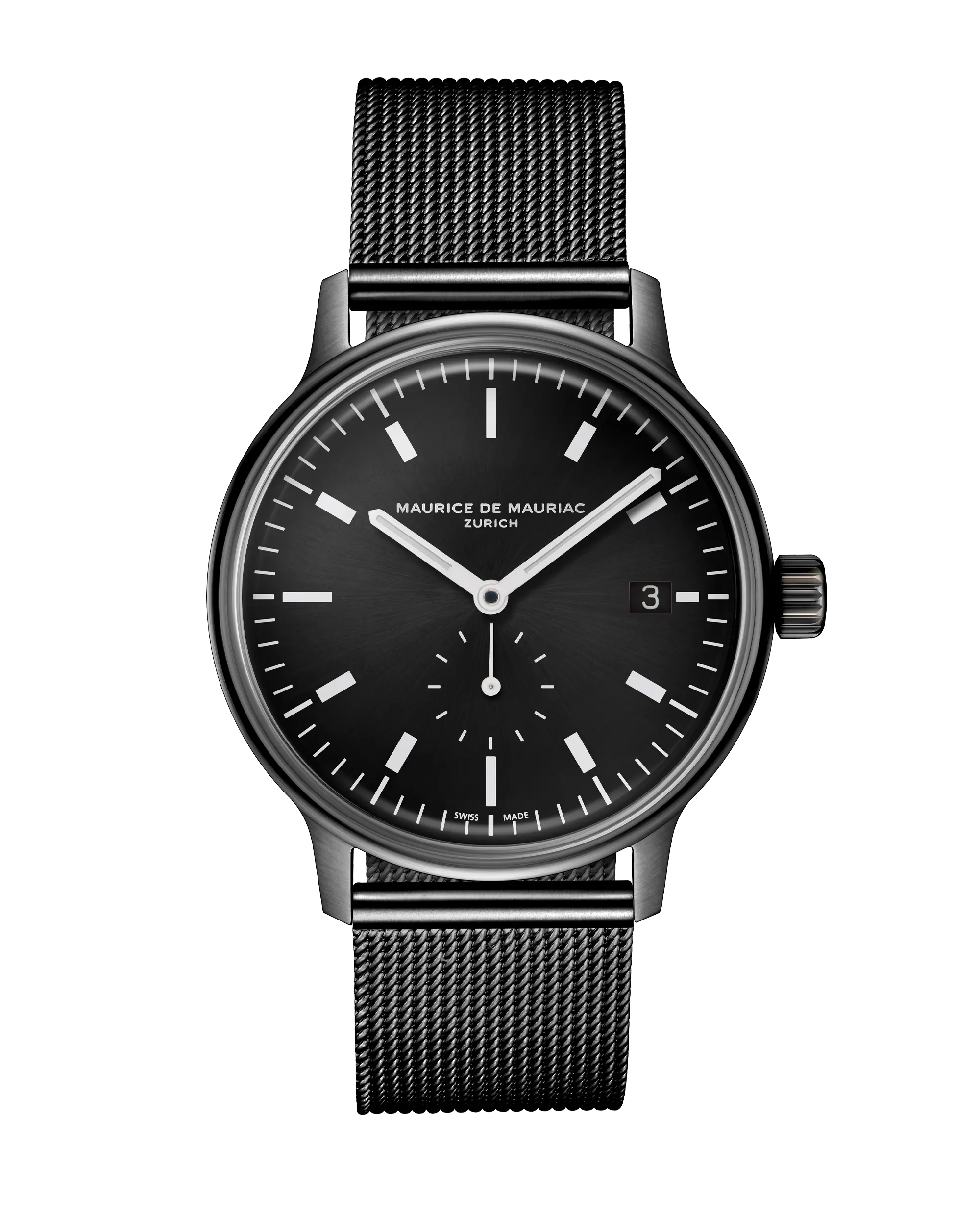 L3 Small Seconds DLC Black Milanese