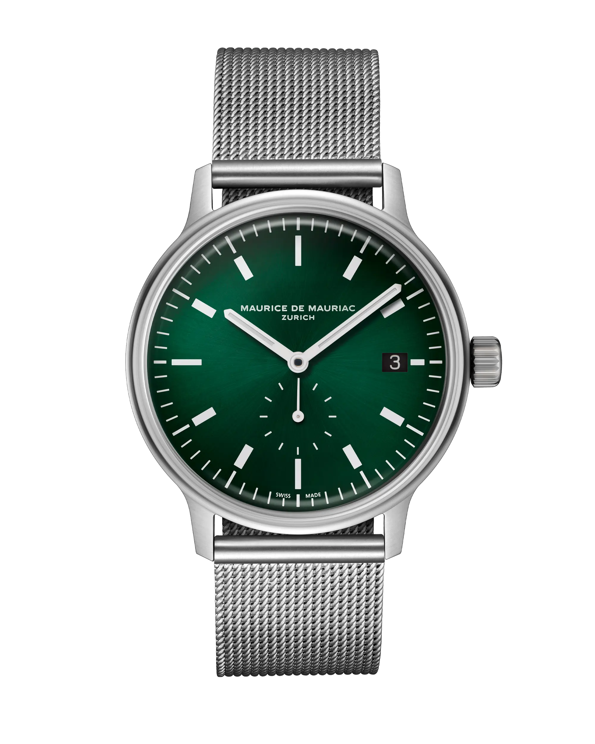 L3 Small Seconds Green Milanese