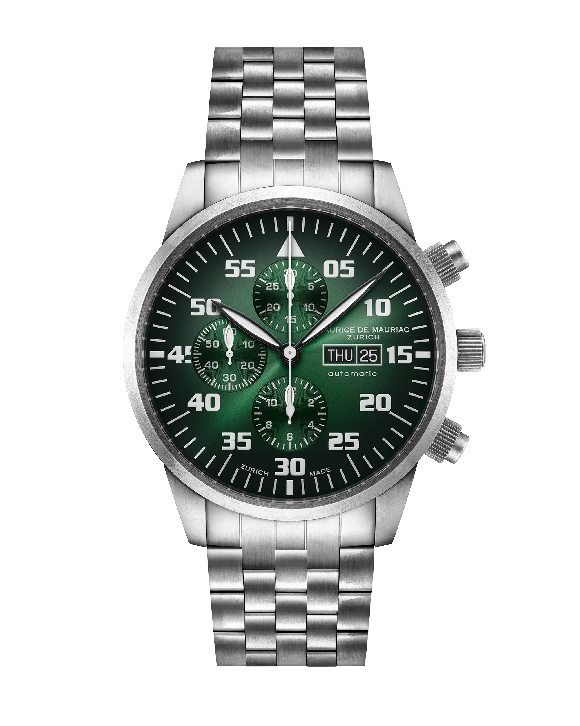 Zürcher Chrono Modern Full Steel Smaragd Green